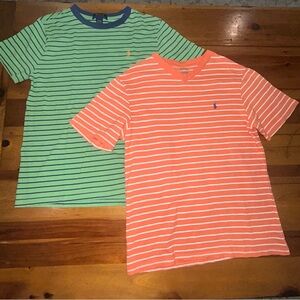 Sz14-16 2 Polo Striped Cotton Jersey Tees